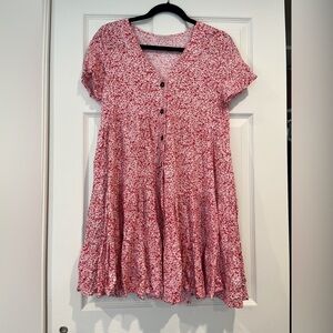 Ces Femme Red and White Floral Dress